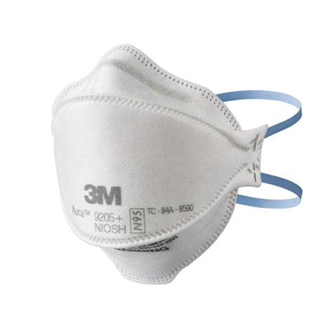 3M Aura N95 Dust Protection Particulate Respirator 9205+ White , 10PK 9205P-10-DC
